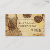 Carte vintage élégante d'industrie musicale de (Dos)