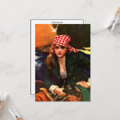 Carte Vintage Elle Pirate (Devant/Arrière en situation)