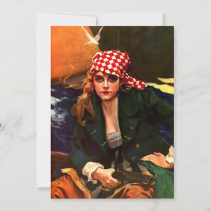 Carte Vintage Elle Pirate