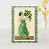 Carte Vintage Erin Go Bragh (Fleur jaune)