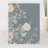 Carte Vintage esthétique Floral Merci Mariage (Dos)