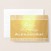 Carte vintage et traditionnelle "Joyeux anniversai (Devant avec enveloppe)