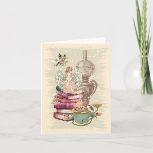 Carte vintage Fairy Note (Vierge à l'intérieur)