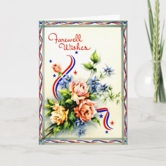 Carte Vintage Farewell Wings (Devant)