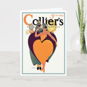 CARTE VINTAGE "FAVORITE MYSTÈRE" COSTUME BALL SALUANT