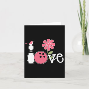 Carte Vintage Femmes Bowling Design Girls Love Team Bowl
