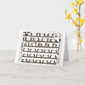 Carte Vintage Fencing Instruction (Fleur jaune)