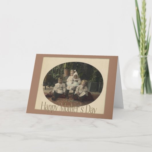 Carte Vintage Fête des Mères (Devant)