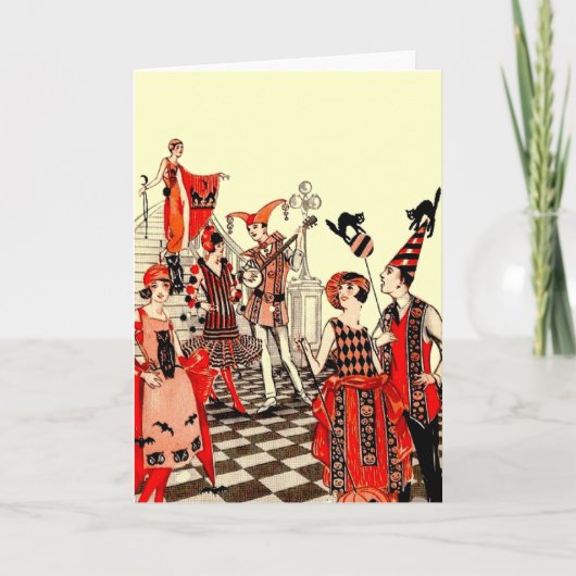 Carte Vintage fête d'Halloween (Devant)