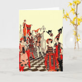 Carte Vintage fête d'Halloween (Fleur jaune)