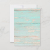 Carte Vintage Fleurs de Turquoise Rustique pour Sa (Dos)