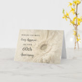 Carte vintage Floral 60e anniversaire Mariage (Fleur jaune)