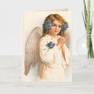 Carte Vintage Floral Angel