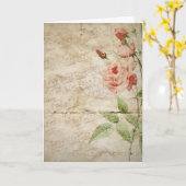 Carte Vintage Floral Blank Notecard (Fleur jaune)