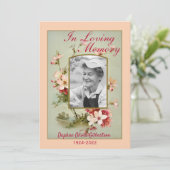 Carte vintage Floral Death Faire-part (Debout devant)