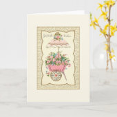 Carte Vintage Floral Get Well (Fleur jaune)