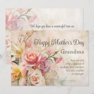 Carte vintage Floral Grand-mère