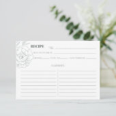 Carte vintage Floral Grey Recette (Debout devant)