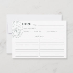 Carte vintage Floral Grey Recette