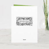 Carte vintage Floral Heart Birthday Card (Dos)