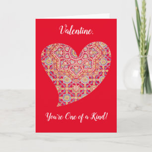 Carte Vintage Floral Heart Series 1 Valentine Card