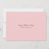 Carte vintage Floral Photo Fête des Mères (Dos)