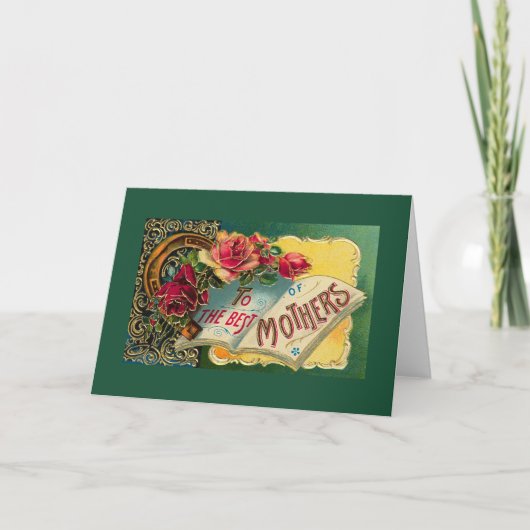 Carte Vintage Floral World's Best Mom (Devant)