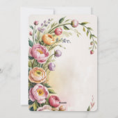 Carte vintage florale de fête des mères (Dos)