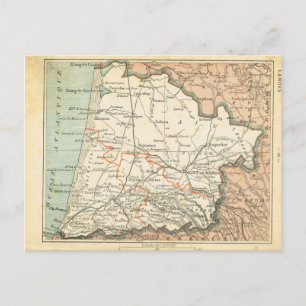 Carte vintage France Landes