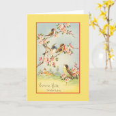 Carte Vintage French Mother Birthday Card (Fleur jaune)