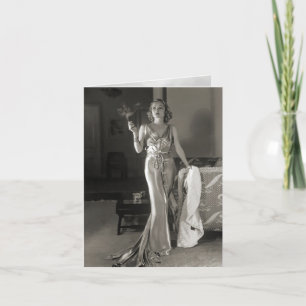 Carte vintage "Fumer une femme"