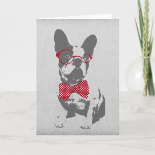 Carte Vintage Funny French Bulldog