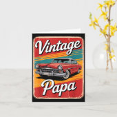 Carte Vintage Funny Papa  (Fleur jaune)