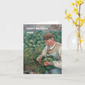 Carte Vintage Gardener Camille Pissarro Anniversaire (Fleur jaune)