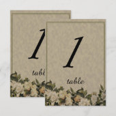 Carte vintage Gardenia Mariage Table (Devant / Derrière)