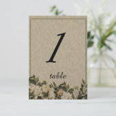 Carte vintage Gardenia Mariage Table (Debout devant)