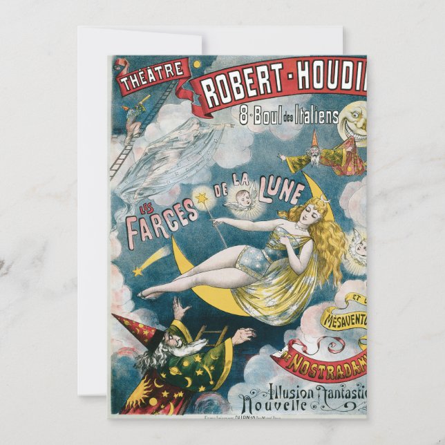 Carte Vintage George Melies Illusion Fantastique (Devant)