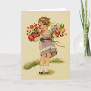 Carte Vintage Girl