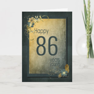 Carte vintage Gold 86e anniversaire