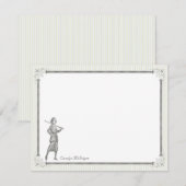 Carte vintage Golf personnalisée - Femme (Devant / Derrière)