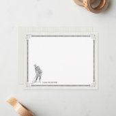 Carte vintage Golf Personnalisée - Homme (Devant/Arrière en situation)