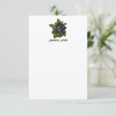 Carte Vintage gothique noir Roses personnalisés (Debout devant)