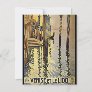 Carte Vintage Grand Canal Venise Italie Voyage