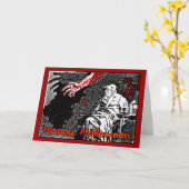 Carte Vintage Halloween (Fleur jaune)