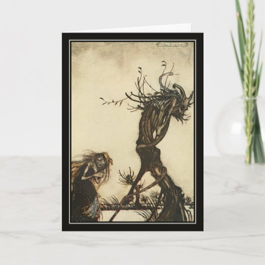 Carte Vintage Halloween Arthur Rackham Witch (Devant)