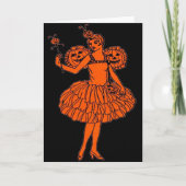 Carte Vintage Halloween Citrouille Fairy (Devant)