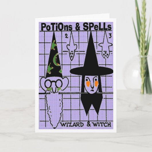 CARTE VINTAGE HALLOWE'EN POTIONS & SPELLS (Devant)