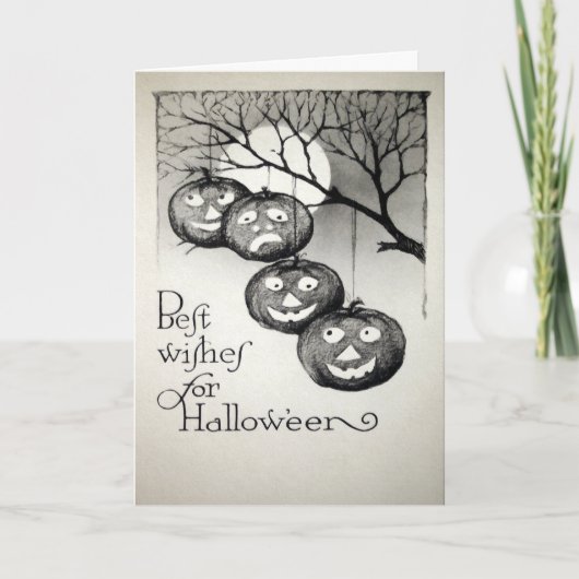 Carte vintage Halloween Wings (Devant)