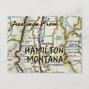 Carte Vintage Hamilton Montana