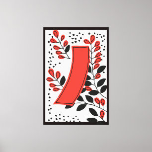Carte Vintage hanafuda Art enveloppé toile XL